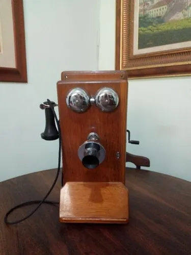 Telefone parede "xerife" Western Electric **original** início séc. XX - modelo 323 BW