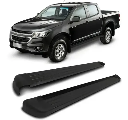 Estribo Lateral Chevrolet S10 2014 à 2020 - Cabine Dupla - Alumínio Preto- Cek