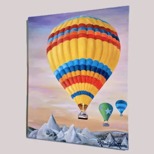Óleo sobre Tela "Balões da Capadócia" 40x50cm - Marcos Terra Nova