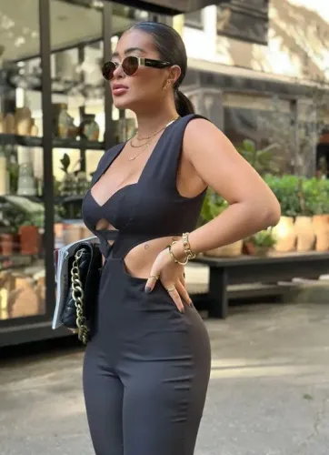 Macacão longo preto M novo TOVA