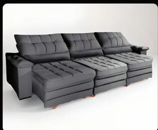 Sofá Retrátil 4 Lugares 290cm Molas BONNEL  (Novo Direto da fábrica)