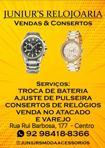 Serviços de  Relojoaria e Venda.