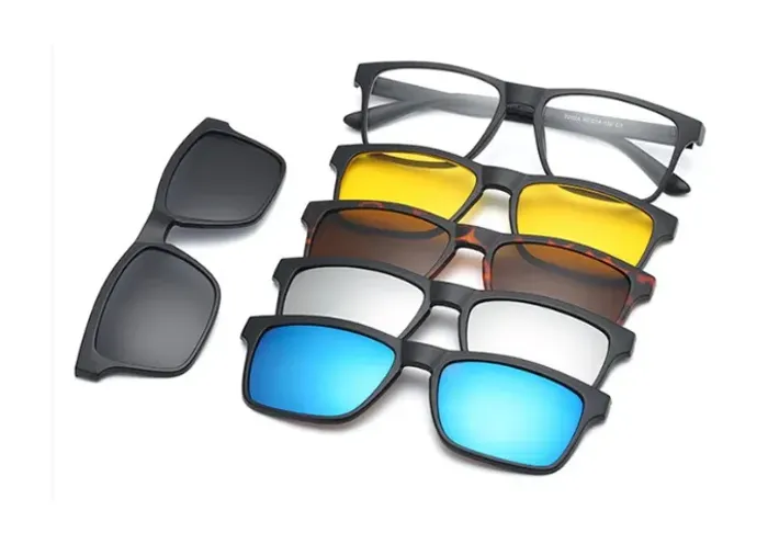 Armação Para Grau E Óculos De Sol Two, Cinco Lentes Coloridas!  