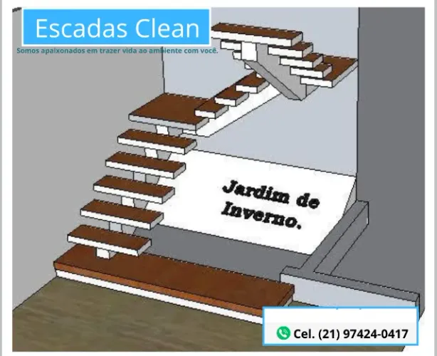 Escada em Concreto de Viga Central ( Espinha de Peixe )