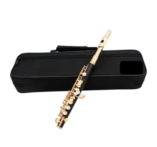 Flautim piccolo luthieria moresky premium chaves douradas ebonite sintetico afinação em C