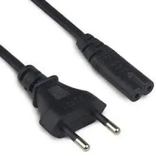 Cabo de força Bipolar Padrão (8) para Rádio, TV, Vídeo Game, Som 1.5m 2 Pinos 10A