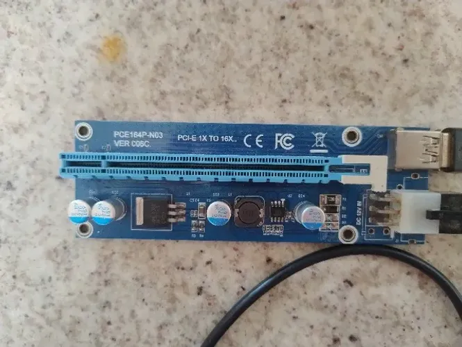 Placa Riser Pci-e 1x to 16x Ver. 006