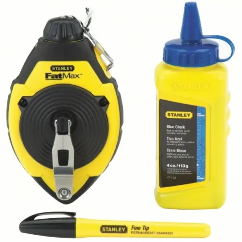 Kit Marcador Tira-linhas (giz De Linha) Azul Stanley 30 metros + refil de 113 gramas