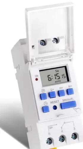 Timer Digital para Segurança Residencial Programável 110v a 220v 15A