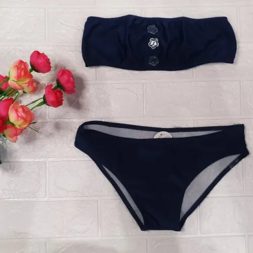 Biquine Adulto Top Básico - Azul Escuro
