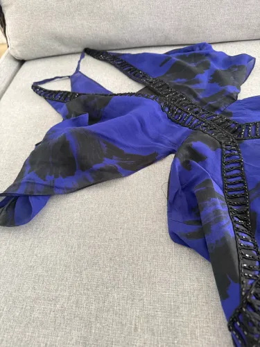 Vestido Animal de Voal bordado , ideal para o Verão, tam M