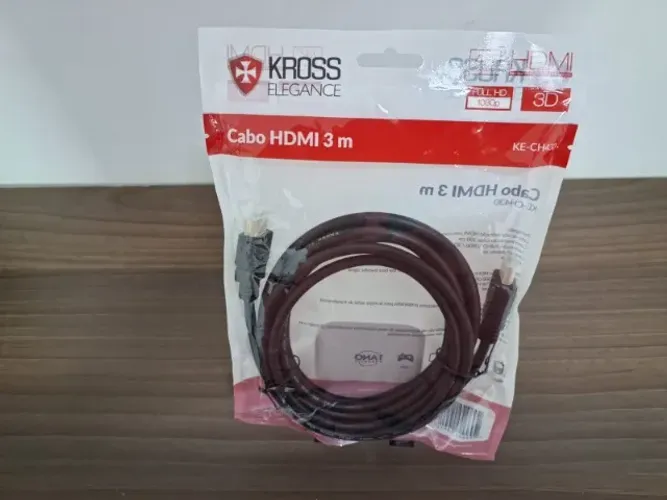 Cabo HDMI  - NOVO, 3metros, 19 Pinos