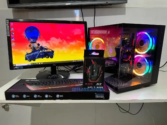 Pc Gamer completo Intel Core i3 12° + Ram16gb + Rx550 + M.2 128gb 1 ano de garantia.