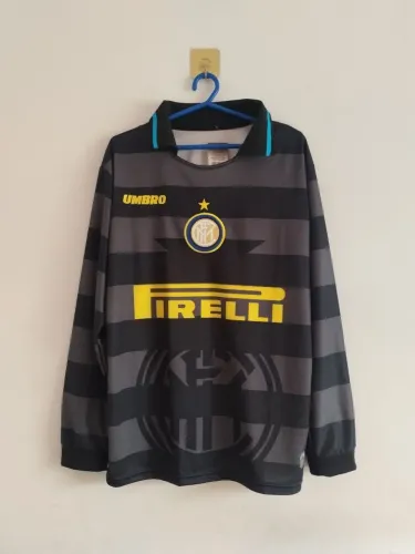 Camisa Retrô Inter Milão Ronaldo Fenômeno 1997/98 - Manga Longa Third