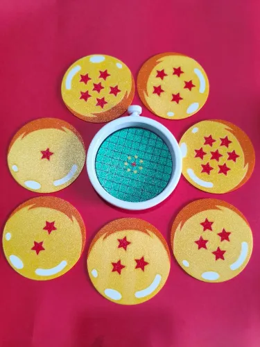 Porta copos radar e esferas do dragão dragon ball 