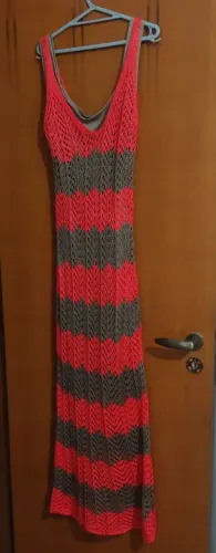 Vestido longo de linho com forro