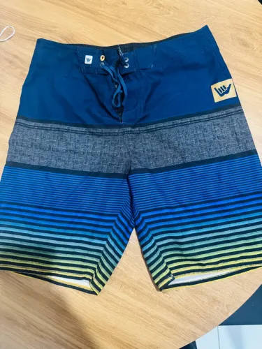 Shorts de Praia Masculino - Azul e Preto