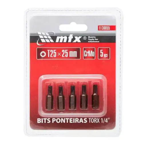 BITS TORX MTX 1/4 T20X25MM C/5PCS