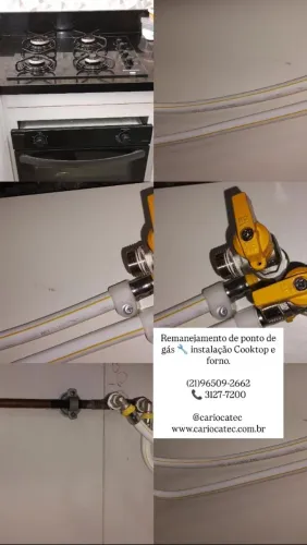 Tubulação de gás/remanejamento de ponto, adequação Naturgy 