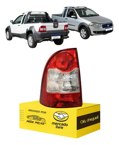 Lanterna Sinaleira Fiat Strada 2009 2010 2011 2012 2013 L.e Esquerdo/motorista Vermelho
