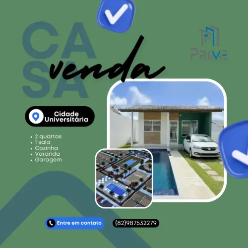 Casa com 2 Quartos - Programa Minha Casa Minha Vida Grand jardim das J