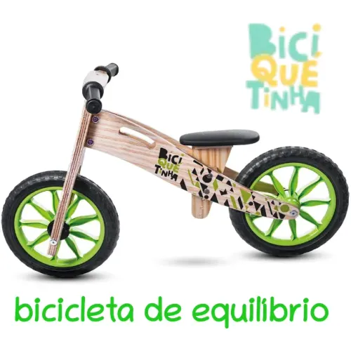 Bicicleta de equilíbrio de madeira. DeSaPeGa