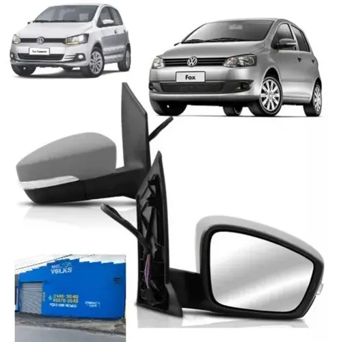 Retrovisor elétrico com seta para Fox, Crossfox e Spacefox 2010 a 2022 