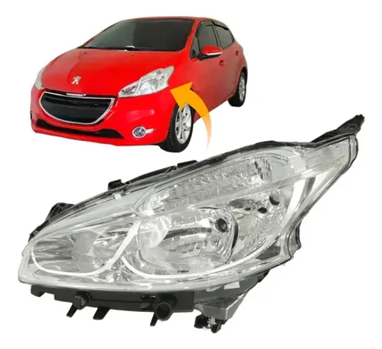 Farol Peugeot 208 2013 2014 2015 2016 2017 Cromado Novo Le