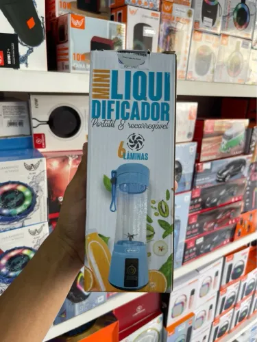 Mini Liquidificador Portátil Recarregável 6 Lâminas