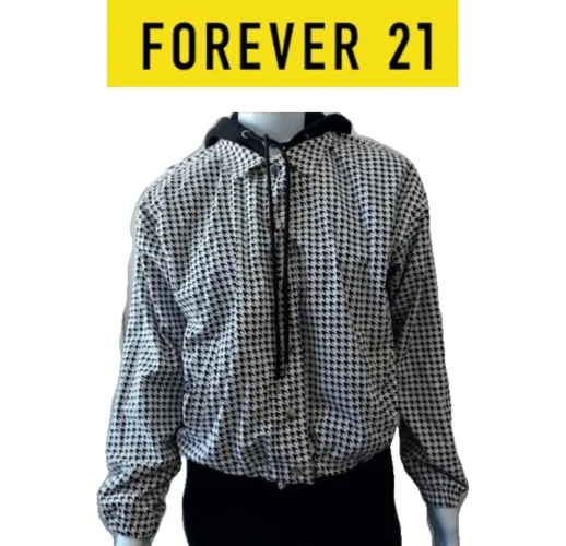 Jaqueta bomber xadrez Forever 21 -