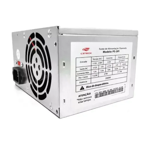 Fonte ATX 200W Real C3tech (OEM sem caixa) - WZetta