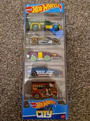 Cartela 5 Carrinhos Hot Wheels Hw City Htv39 Mattel Original Lacrado