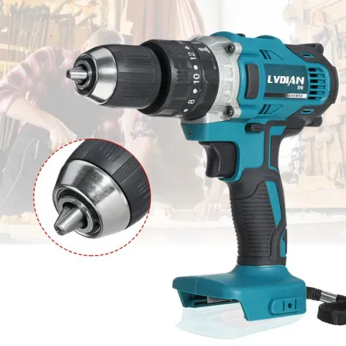 Furadeira Elétrica de Impacto sem Fio 18V 3 em 1 (2 velocidades) adaptada para Makita