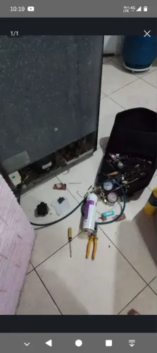 Carga e gás em geladeiras freezer ar condicionad