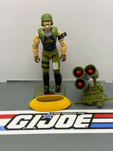 Gi Joe Backblast Anti-Aircraft Soldier v1 - 1989 - comandos em ação