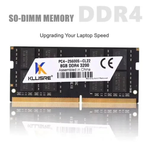 Memória RAM, DDR4, 8GB, 3200MHz, CL 22, Notebook - KLLISRE- OEM