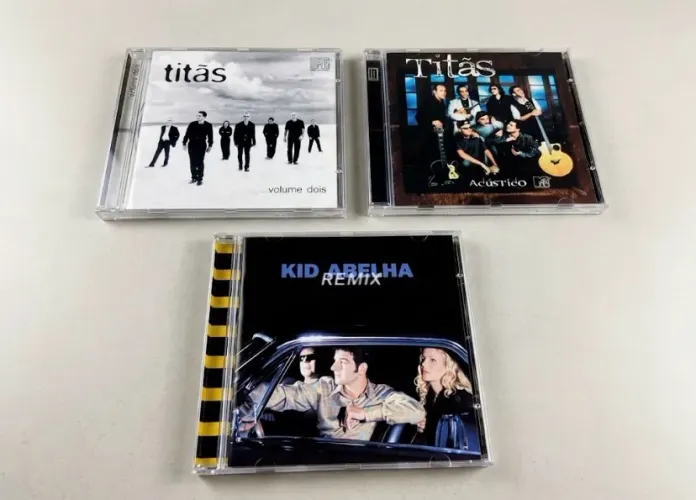 Kit CDs Titãs (Acústico + Vol. 2) e Kid Abelha Remix | Pop Rock Anos 90 (Lote ou Avulso)