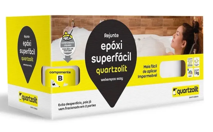 Rejunte Epóxi Super Fácil 1kg Quartzolit Cores