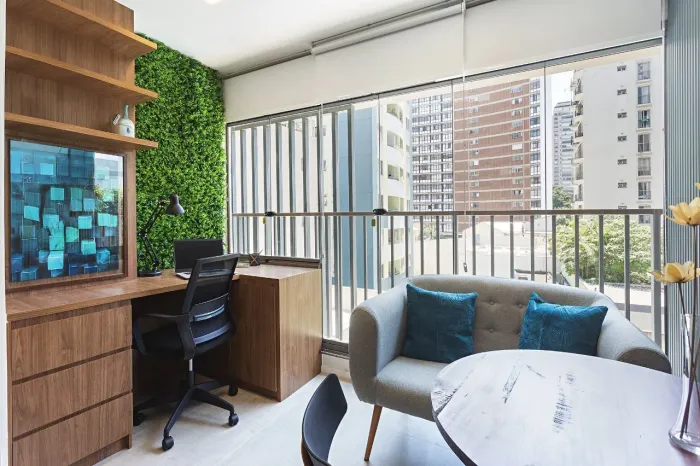 ZAHLE JARDINS - Lindo Studio de 28m², decorado e mobiliado, 15 minutos a pé do parque do I