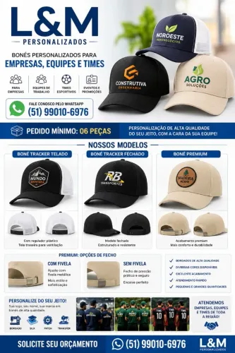 PERSONALIZE SUA MARCA/ BONES PARA EMPRESAS 