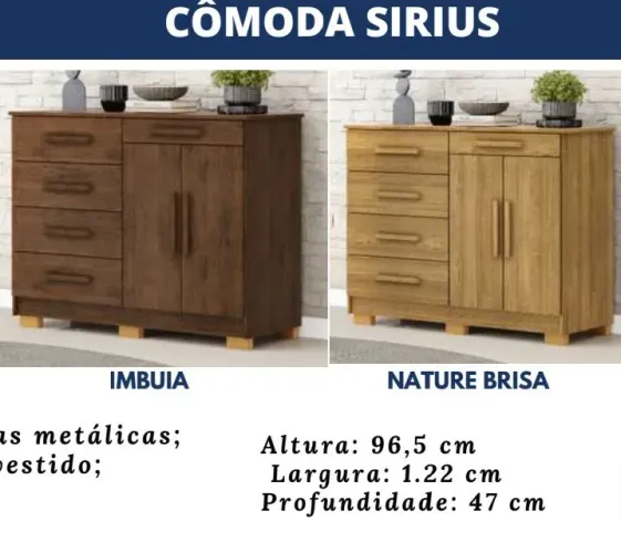 Cômoda Sirius (leia a descrição)