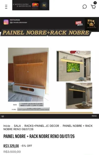 PAINEL NOBRE E RACK NOBRE MDF