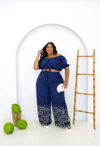 Conjunto calça pantalona