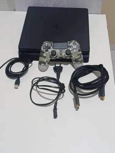 Ps4 Slim 1TB + controle + cabos