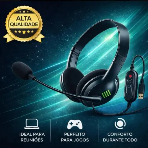 Fone de Ouvido Headset Gamer USB