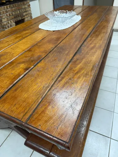 Mesa de madeira Maciça 2,5X1 M