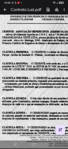 VendoR$ 26 mil incluso taxa de transferência! jazigo JARDIM DA SAUDADE EM PINHAIS
