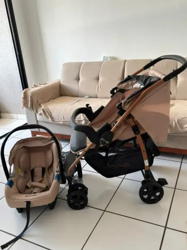 CARRINHO DE BEBÊ BURIGOTTO RIO K C/ BEBÊ CONFORTO MON AMOUR