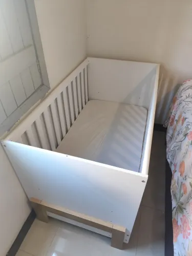 Berço 2 em 1 + Colchão Ortobom 