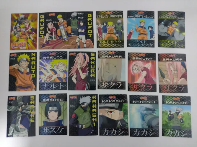 Lote 57 Cards Panini Naruto Ninja Ranks Coleção Antiga